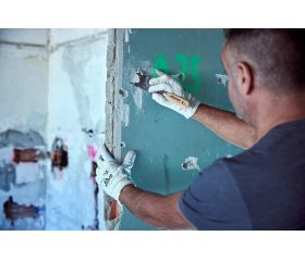 Espátula de acero con mango de madera para trabajos de acabado / 5890