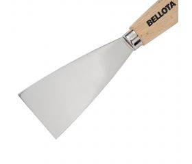 Espátula de acero inoxidable con mango de madera para trabajos de acabado / 5893