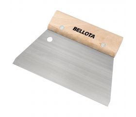 Espátula llana de acero con mango de madera para trabajos de acabado / 5876