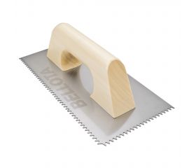 Peine diente triangular con mango madera para trabajos de alicatado y solado / 5871