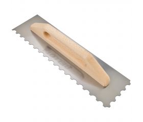 Peine largo diente radio con mango madera para trabajos de alicatado y solado / 5875R
