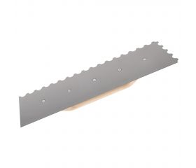 Peine largo diente radio con mango madera para trabajos de alicatado y solado / 5875R