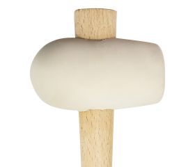 Maceta de goma blanca con mango de madera para trabajos de alicatado y soldado/ 8054