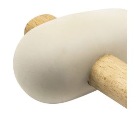 Maceta de goma blanca con mango de madera para trabajos de alicatado y soldado/ 8054