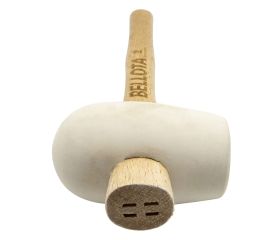 Maceta de goma blanca con mango de madera para trabajos de alicatado y soldado/ 8054