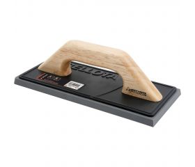 Llana goma dura con mango madera para trabajos de rejunteo en alicatado y solado / 5898C