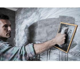 Talocha esponja de gran absorción con mango de plástico para trabajos de limpieza / 5888