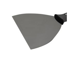 Espátula de acero inoxidable con mango bimaterial y punta para trabajos de rejunteo y remates en placa / 5894150PN