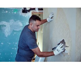 Espátula americana de acero inoxidable con mango bimaterial para trabajos de rejunteo y remates en placa / 5900