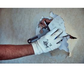 Espátula americana de acero inoxidable con mango bimaterial para trabajos de rejunteo y remates en placa / 5900