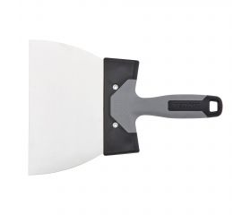 Espátula americana de acero inoxidable con mango bimaterial para trabajos de rejunteo y remates en placa / 5900