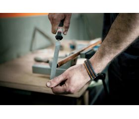 Lima mecánico plana punta con mango bimaterial / 4001MB