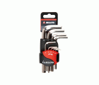 Juego clip de 9 llaves allen en acero CrV para apriete y ajuste / 64589N