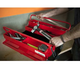 Caja portaherramientas metálica de 2 alturas / 6902500