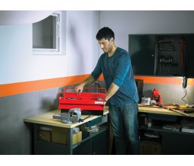 Caja portaherramientas metálica de 2 alturas / 6902500