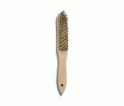 Cepillo manual con mango de madera, alambre de acero latonado recto / 50801