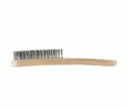 Cepillo manual con mango de madera, alambre de acero inoxidable recto / 50802
