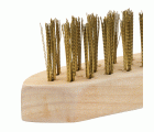 Cepillo manual con mango de madera, alambre de latón ondulado / 50803