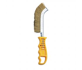 Cepillo manual con mango de plástico, alambre de latón ondulado / 50806L