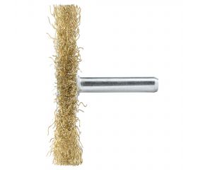 Cepillo circular con perno, alambre de acero latonado ondulado / 50807