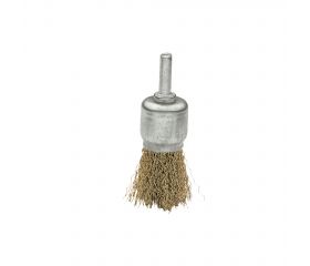 Cepillo brocha con perno, alambre de acero latonado ondulado / 50809