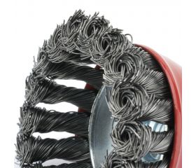 Cepillo de taza para altas revoluciones, alambre de acero templado y trenzado / 5081465