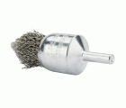 Cepillo brocha punta con perno, alambre de acero inoxidable ondulado / 50818I
