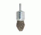 Cepillo brocha punta con perno, alambre de acero inoxidable ondulado / 50818I