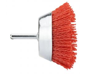 Cepillo de taza con perno, hilo de nylon grano basto SiC 80 / 50826B