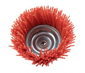 Cepillo de taza con perno, hilo de nylon grano basto SiC 80 / 50826B
