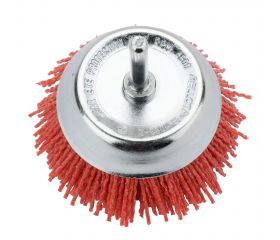 Cepillo de taza con perno, hilo de nylon grano basto SiC 80 / 50826B