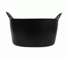 Capazo vendimia asa plástico negro / BKT30BP