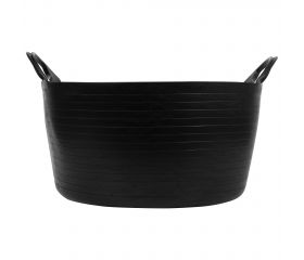 Capazo vendimia asa plástico negro / BKT30BP