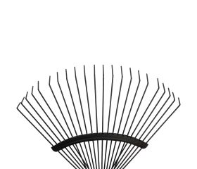 Escoba púas redondas para la limpieza de suelos de gravilla con mango aluminio / 3040CMA