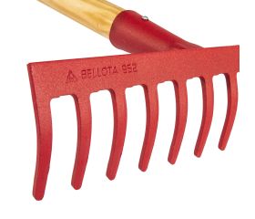 Rastrillo uso doméstico, con mango de madera, para limpiar, igualar y preparar la tierra / 952CML