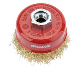 Cepillo de taza para altas revoluciones, alambre de acero latonado ondulado / 5081475