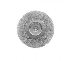 Cepillo circular con perno, alambre de acero inoxidable ondulado / 50807I