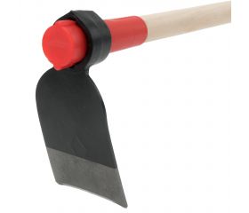 Azada forjada con mango de madera certificada de 1200 mm para labores de detalle. Sistema antigiro / HOE1W