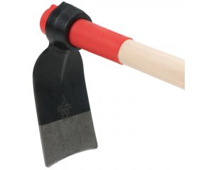 Azada forjada con mango de madera certificada de 1200 mm para labores de detalle. Sistema antigiro / HOE1W