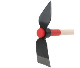 Azadilla forjada con sistema antigiro, cabeza de doble uso, azada pico y horquilla con mango de madera certificada / HOE230AW