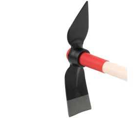 Azadilla forjada con sistema antigiro, cabeza de doble uso, azada pico y horquilla con mango de madera certificada / HOE230AW