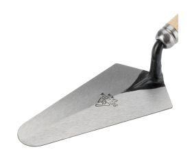 Paleta Pro madrileña con mango de madera y taco para trabajos de albañilería y alicatado / TRF42PB