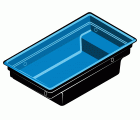 Estaque prefabricado QUADRA C2” - 2,66 m2 - 1.500 l. - 225 x 118 x 70 cm. | 1311002