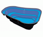 Estaque prefabricado "START 750” - 2,75 m2 - 750 l. - 202 x 160 x 55 cm. | 1311034