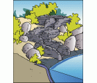 Cascada "COLORADO" de polietileno de alta densidad (HDPE) modelo "recta"