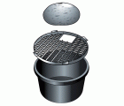 Rejilla redonda de metal galvanizado Ø 90 cm. | 1322020