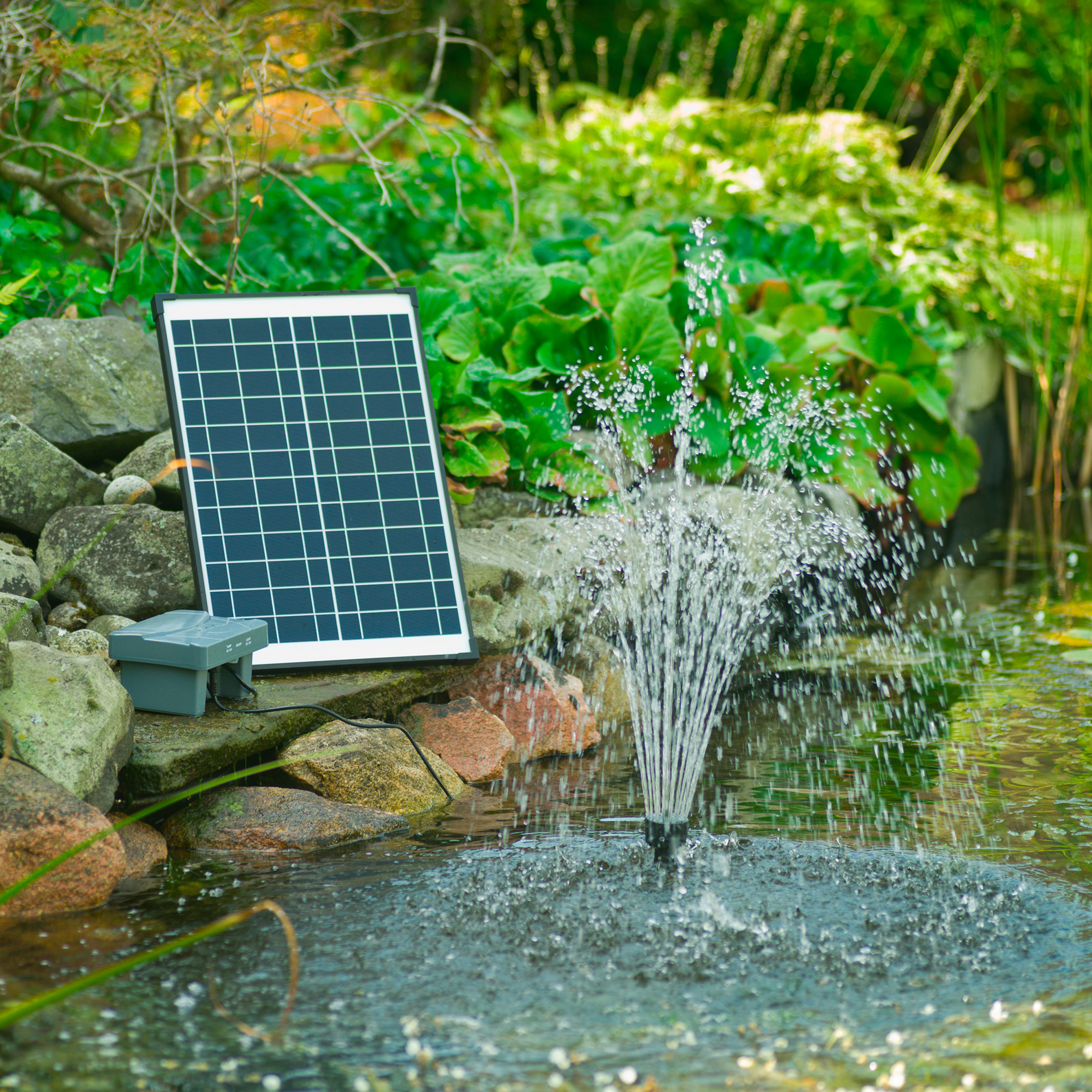 Bomba solar para estanque - Set Solarmax 1.000 Accu - 1.400 l/h. - 10 W - 780 mA | 1351192