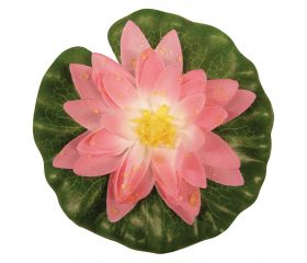 Nenúfar decorativo para estanque - Nenúfar rosa con gotas - Ø 14  cm.