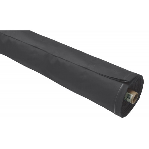 Lámina negra de PVC bobina - 0,5 mm. - 25 x 4 m.