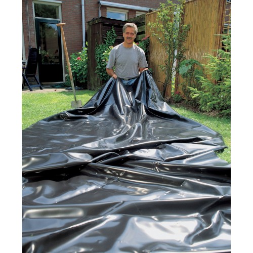 Lámina negra de PVC bobina - 0,8 mm. - 25 x 6 m.